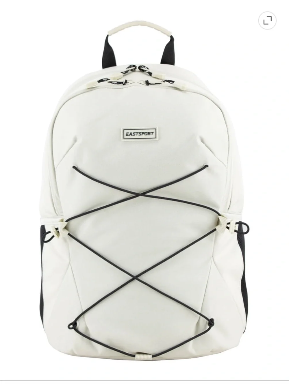 New Eastsport unisex ascend Cream Backpack with Bungee Cord 18.5”